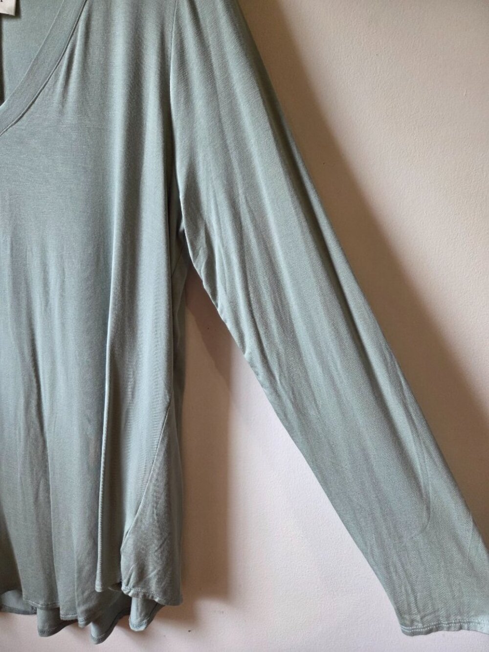 NEVER WORN ZENANA BABY BLUE SUPER SOFT V NECK LONG SLEEVE TEE SIZE XL - Picture 5 of 14